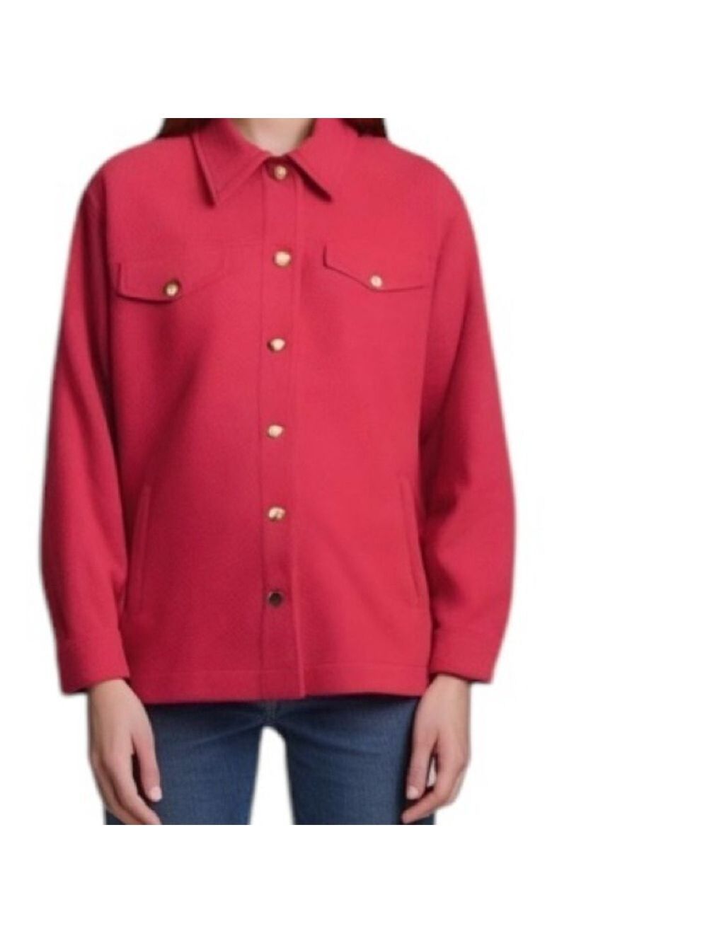 Joie Pink Button Down Shacket Size L